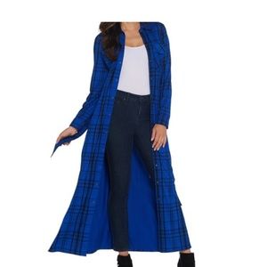 In Search of (ISO) G.I.L.I. Peached Knit Plaid Duster